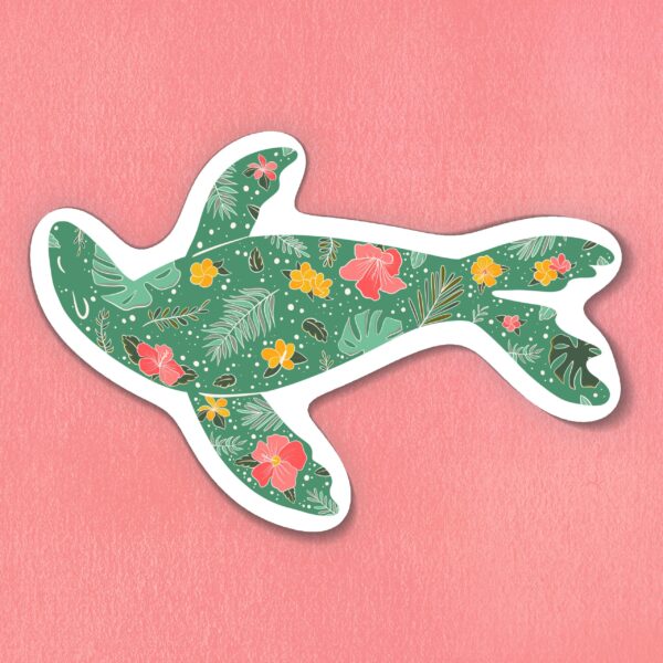 Hawaiian Floral Monk Seal Vinyl Sticker