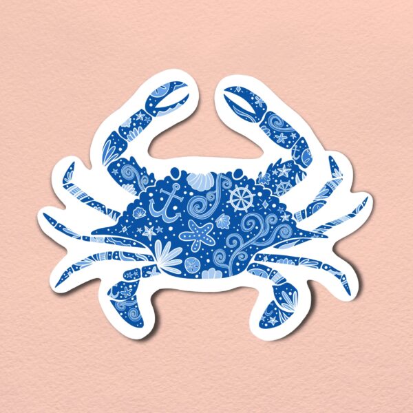 Blue Crab Vinyl Sticker