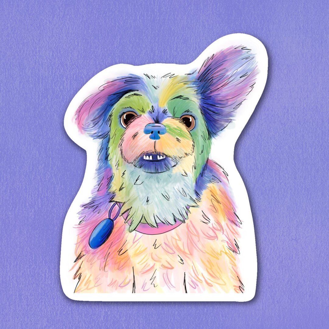 Teagan Watercolor Vinyl Sticker