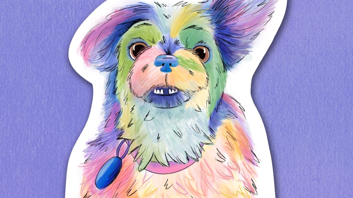 Teagan Watercolor Vinyl Sticker
