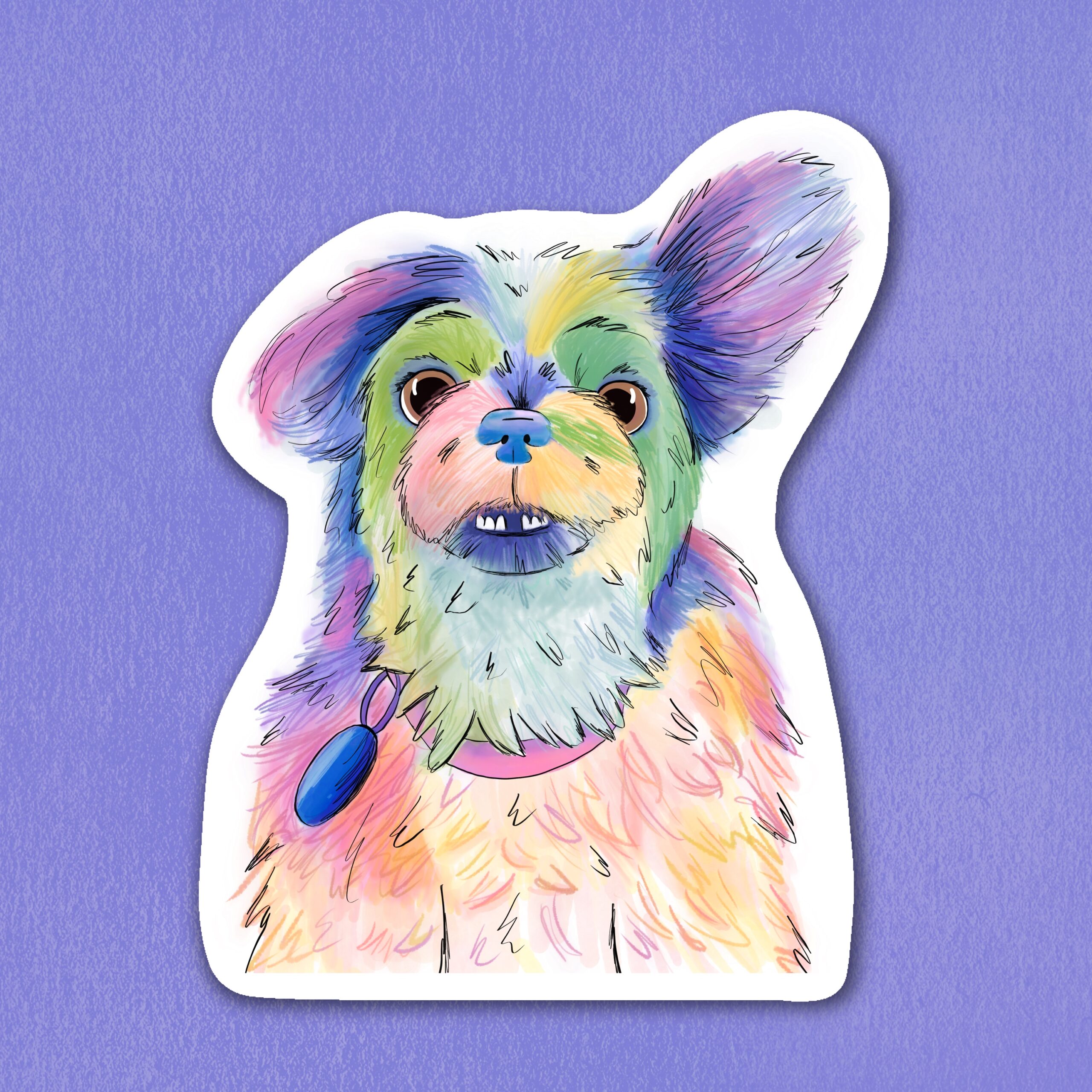 Teagan Watercolor Vinyl Sticker