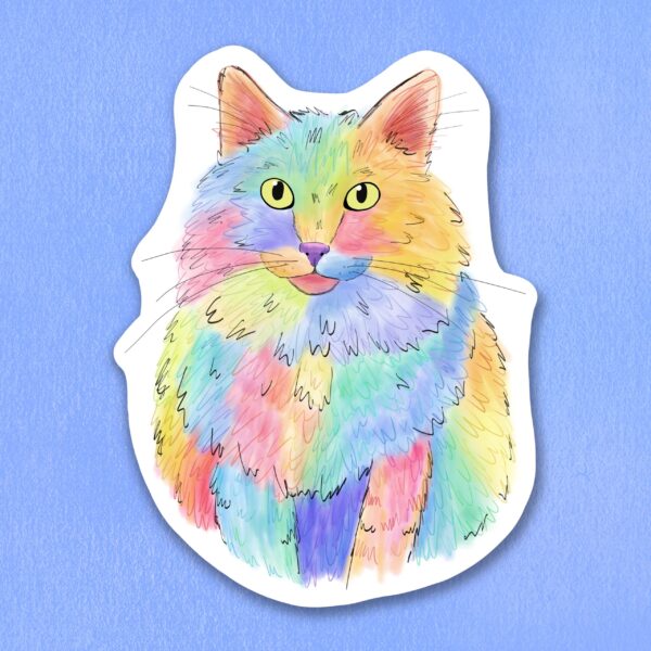 Lucy Watercolor Vinyl Sticker