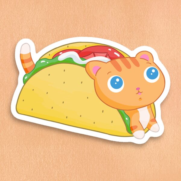 Taco Cat Vinyl Sticker