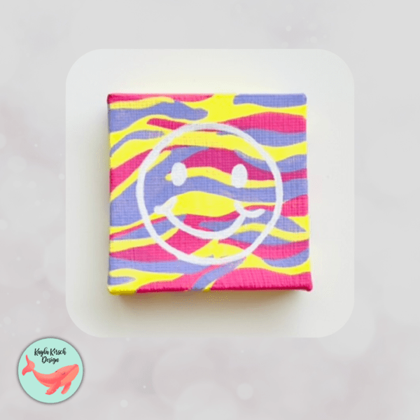 Smiley Stripes Acrylic Painting