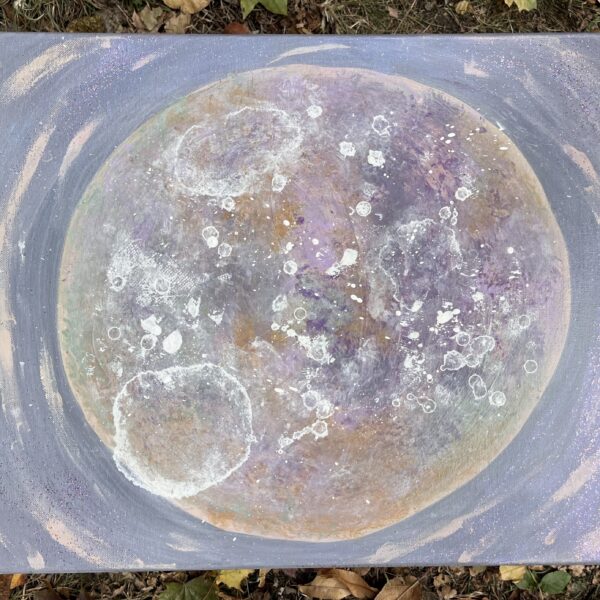 I'm in a relationship with the moon 2022 16x20", acrylic on canvas